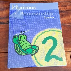 Horizon second 2nd grade penmanship and cursive homeschooling workbook new